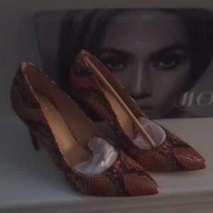 Jennifer Lopez Fraya Pump Pink Snake Print Size 6